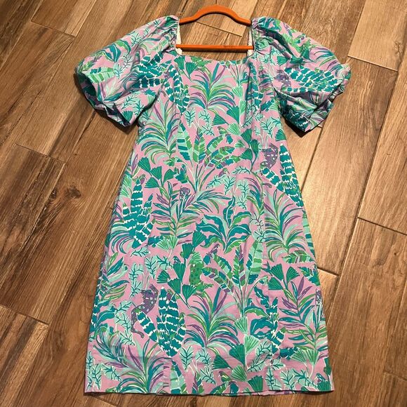 Lilly Pulitzer Lettie Dress Purple Iris On The Chase Size 14 EUC - Picture 1 of 11